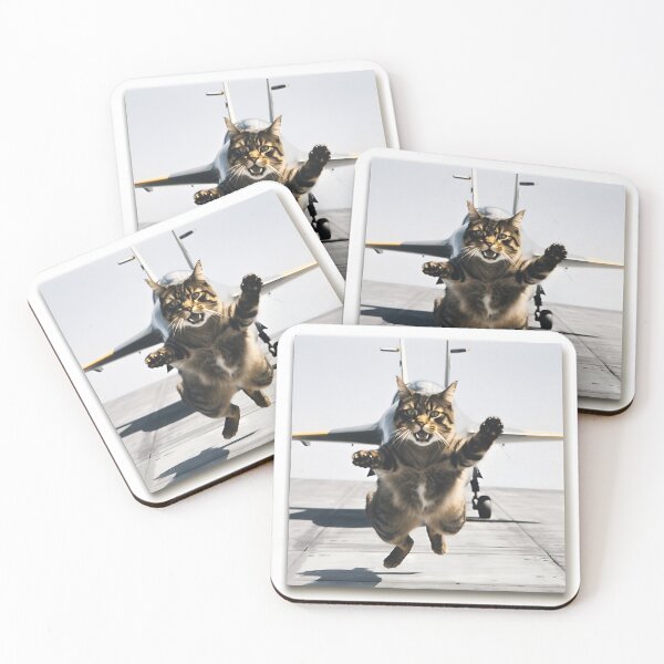 Item preview, Cat Running Away From a Fighter Jet designed and sold by JustinaLD.