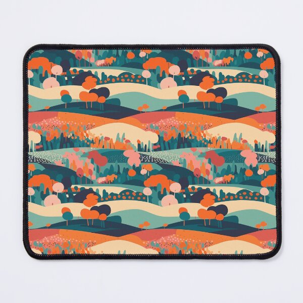 Item preview, Dreamy Summer Fields Cute Abstract Landscape Pattern designed and sold by semisoberme.