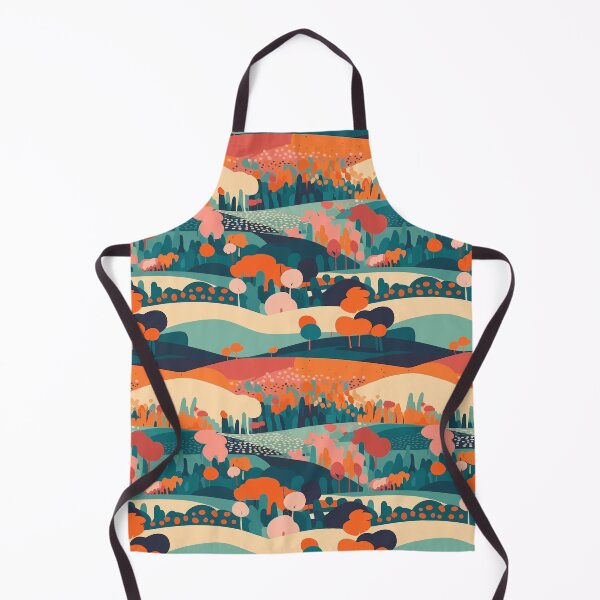 Item preview, Dreamy Summer Fields Cute Abstract Landscape Pattern designed and sold by semisoberme.