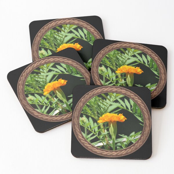 Item preview, Orange Marigold Flowers in Celtic Circle Frame 17 designed and sold by Swabcraft.