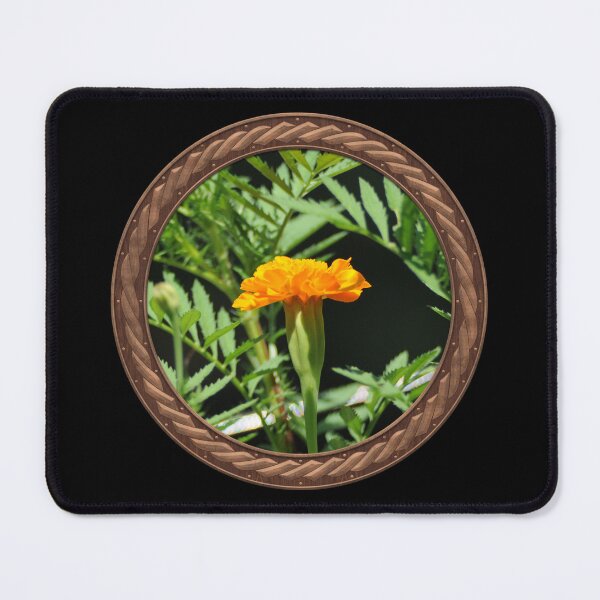 Item preview, Orange Marigold Flowers in Celtic Circle Frame 17 designed and sold by Swabcraft.
