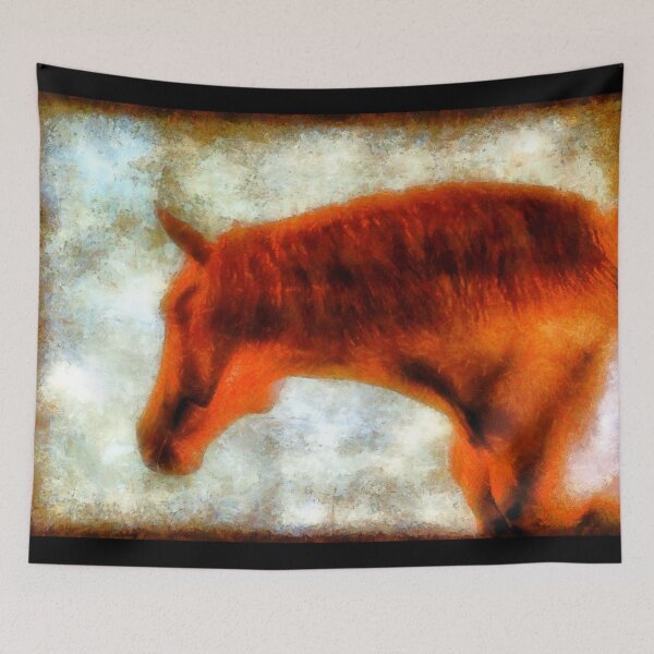 Item preview, Oil Painting - Red Horse Head designed and sold by Aenota.