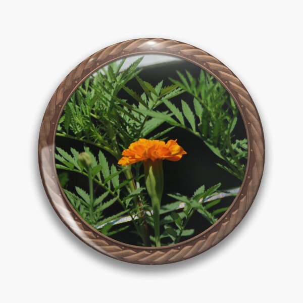 Item preview, Orange Marigold Flowers in Celtic Circle Frame 18 designed and sold by Swabcraft.