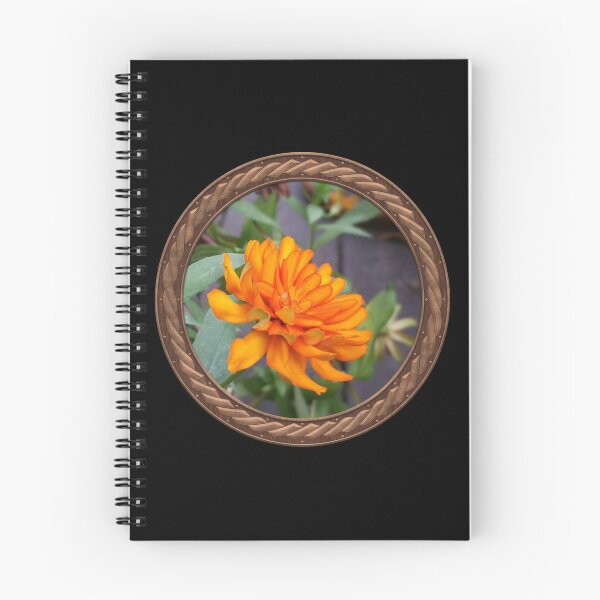 Item preview, Orange Marigold Flowers in Celtic Circle Frame 19 designed and sold by Swabcraft.