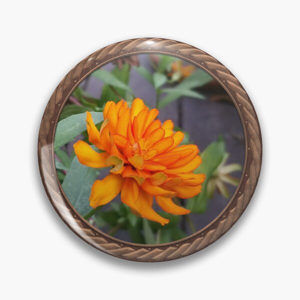 Item preview, Orange Marigold Flowers in Celtic Circle Frame 19 designed and sold by Swabcraft.