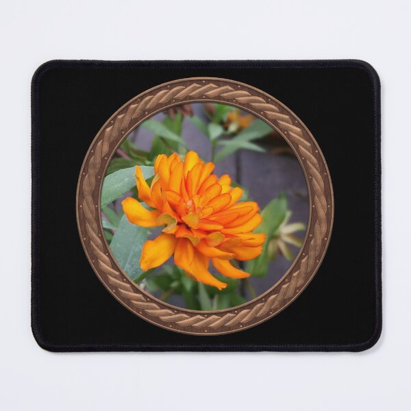 Item preview, Orange Marigold Flowers in Celtic Circle Frame 19 designed and sold by Swabcraft.