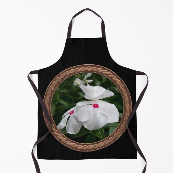 Item preview, White Periwinkle Flowers in Celtic Circle Frame 20 designed and sold by Swabcraft.
