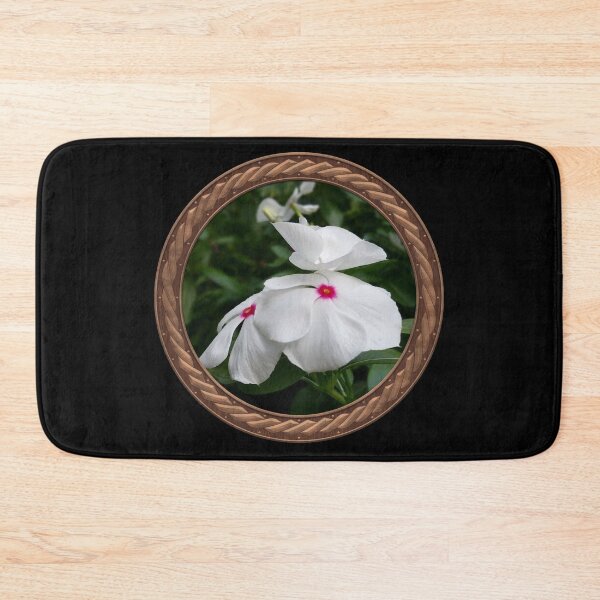 Item preview, White Periwinkle Flowers in Celtic Circle Frame 20 designed and sold by Swabcraft.