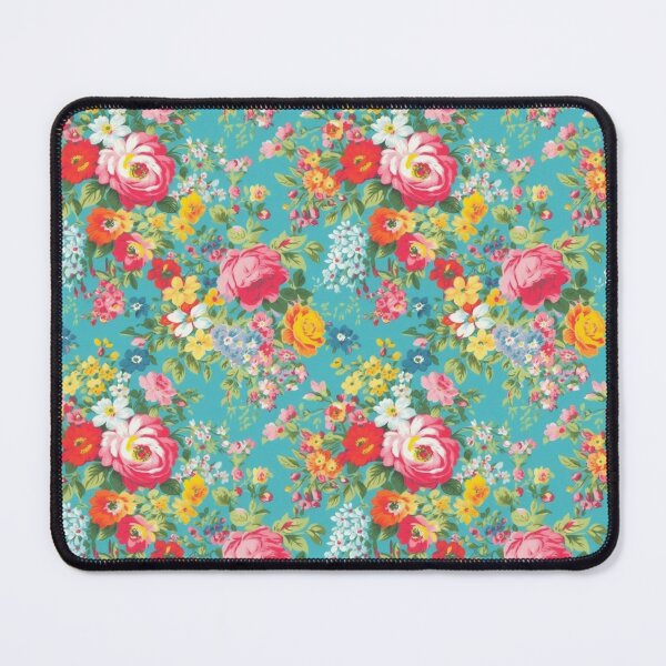 Item preview, Cheerful Wildflowers, Blue, Orange, Pink Flowers designed and sold by VintageFlorals.