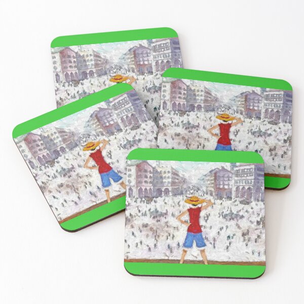 Item preview, Luffy in Loguetown Inspired by One Piece  Acrylic painting designed and sold by outofflow.