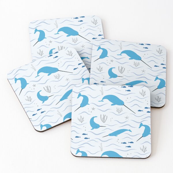 Item preview, Happy Narwhals Blue Underwater designed and sold by VintageStyle.