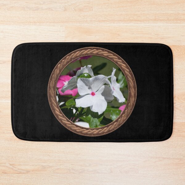 Item preview, White and Pink Periwinkle Flowers in Celtic Circle Frame 25 designed and sold by Swabcraft.