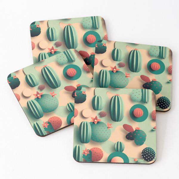 Item preview, Cacti Minimal Illustration pattern designed and sold by Hazmat-AI7.