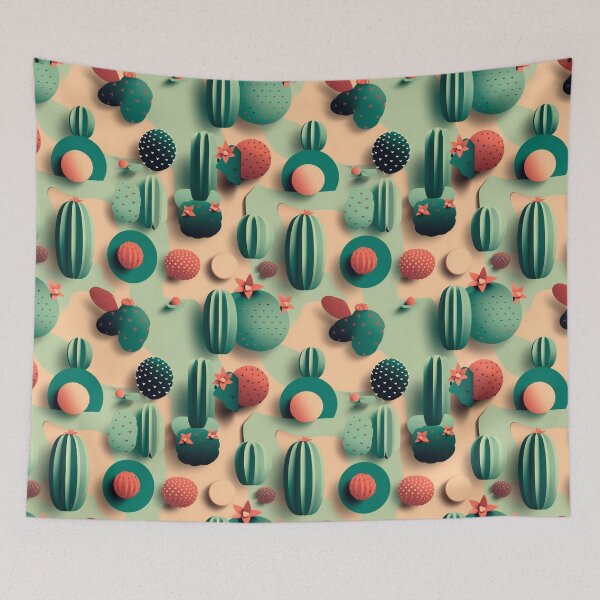 Item preview, Cacti Minimal Illustration pattern designed and sold by Hazmat-AI7.