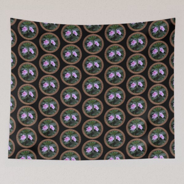Item preview, Pink Periwinkle Flowers in Celtic Circle Frame 26 designed and sold by Swabcraft.