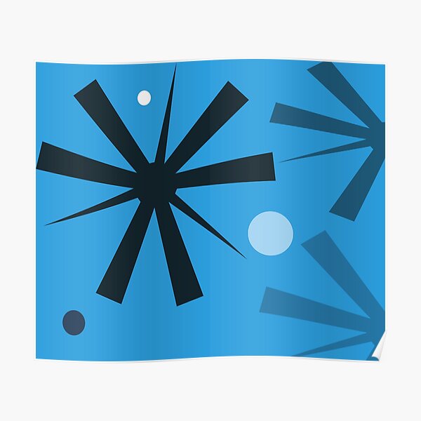 Dyno Blue Wall Tapestry Design by Jenny Meehan Poster