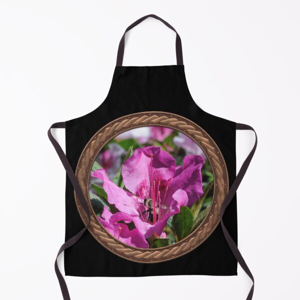 Item preview, Pink Rhododendron with Bee Flowers in Celtic Circle Frame 28 designed and sold by Swabcraft.