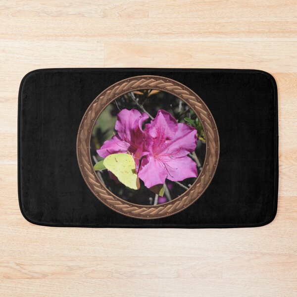 Item preview, Pink Rhododendron with Sulfur Crested Butterfly Flowers in Celtic Circle Frame 32 designed and sold by Swabcraft.