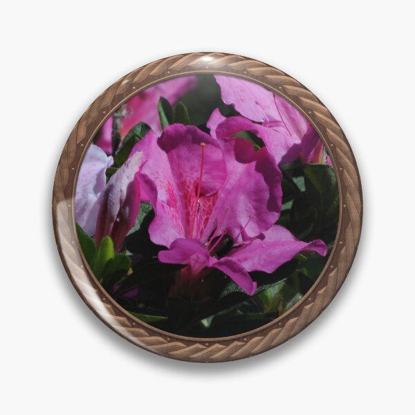 Item preview, Pink Rhododendron with Bee Flowers in Celtic Circle Frame 33 designed and sold by Swabcraft.
