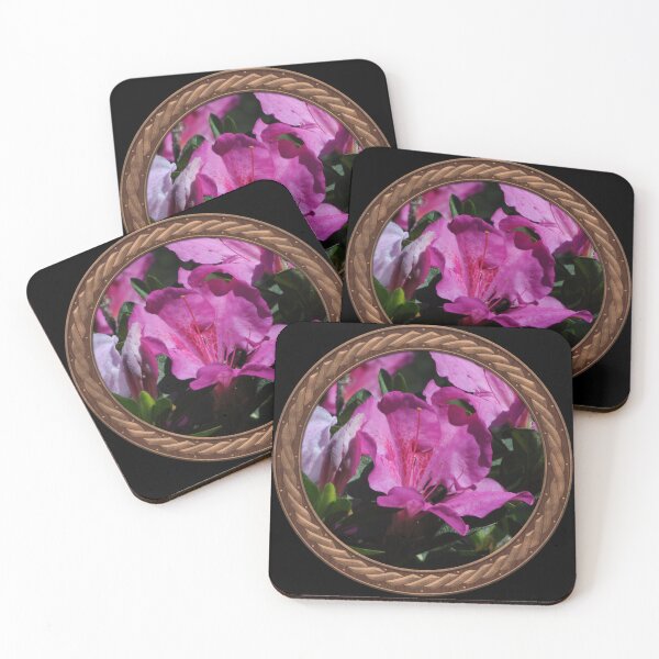 Item preview, Pink Rhododendron with Bee Flowers in Celtic Circle Frame 33 designed and sold by Swabcraft.