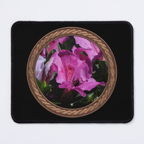 Item preview, Pink Rhododendron with Bee Flowers in Celtic Circle Frame 33 designed and sold by Swabcraft.