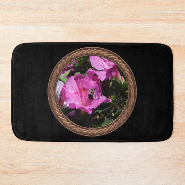 Item preview, Pink Rhododendron with Bee Flowers in Celtic Circle Frame 34 designed and sold by Swabcraft.