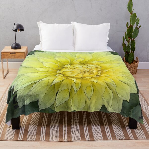 Item preview, Flor de dalia de color amarillo suave designed and sold by KirtTisdale.