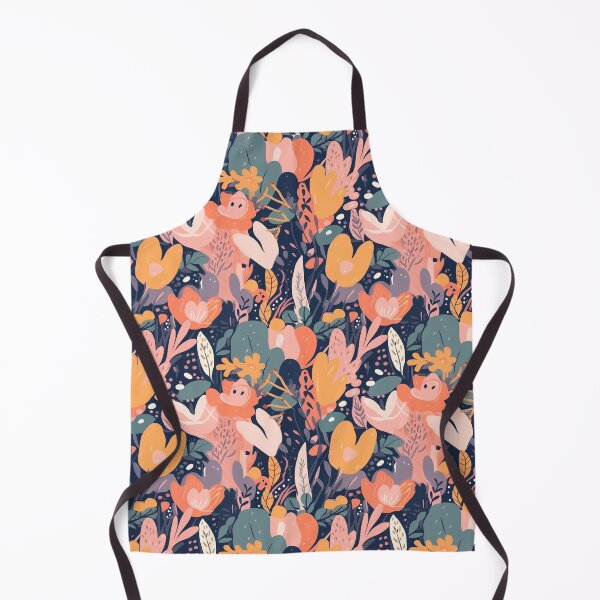 Item preview, Nocturnal Summer Garden Simple and Cute Abstract Floral Pattern designed and sold by semisoberme.