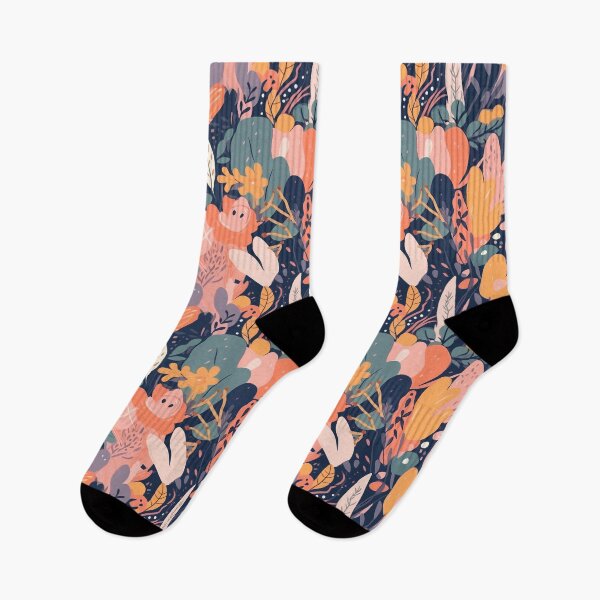 Item preview, Nocturnal Summer Garden Simple and Cute Abstract Floral Pattern designed and sold by semisoberme.