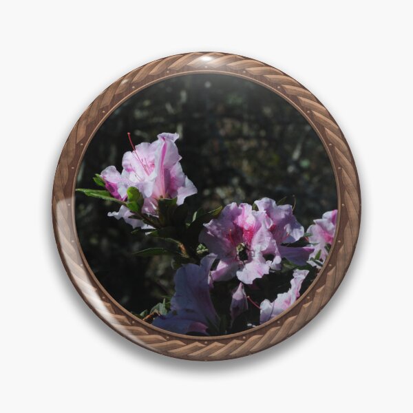 Item preview, Pink Rhododendron with Bee Flowers in Celtic Circle Frame 35 designed and sold by Swabcraft.