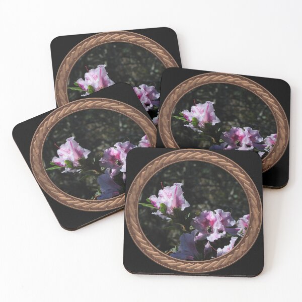 Item preview, Pink Rhododendron with Bee Flowers in Celtic Circle Frame 35 designed and sold by Swabcraft.