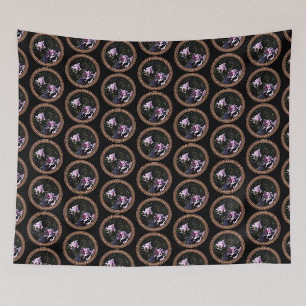 Item preview, Pink Rhododendron with Bee Flowers in Celtic Circle Frame 35 designed and sold by Swabcraft.