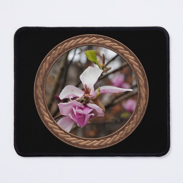 Item preview, Pink Saucer Magnolia Flowers in Celtic Circle Frame 38 designed and sold by Swabcraft.