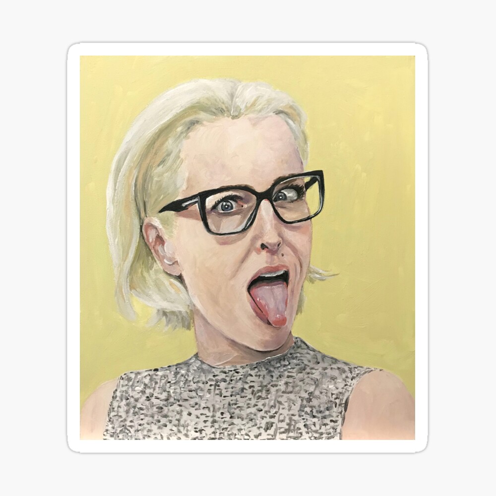 Gillian Anderson Tongue Out Original Painting