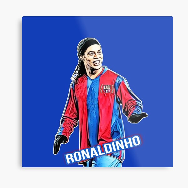 Ysirseu Ronaldinho Gaucho Barca Metal Tin Sign 8 x 12 in Sport Artwork  Vintage Poster Man Cave Decorative