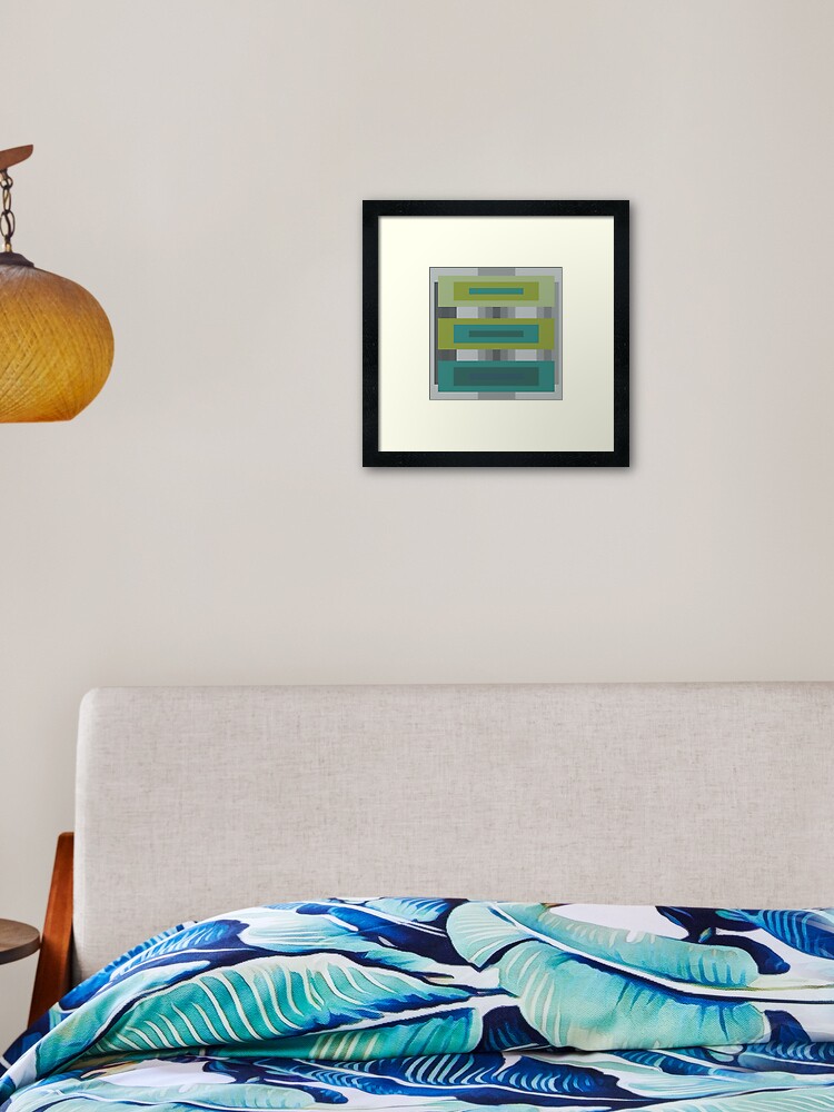 Thumbnail 1 of 7, Framed Art Print, Ocean summer color's on a rainy day designed and sold by Ersha-Design.