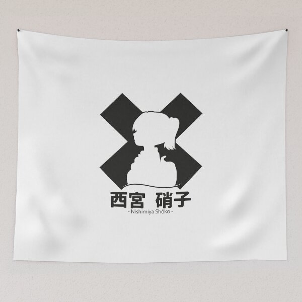 Item preview, A silent Voice Nishimiya Design Black and white designed and sold by Halabe art.