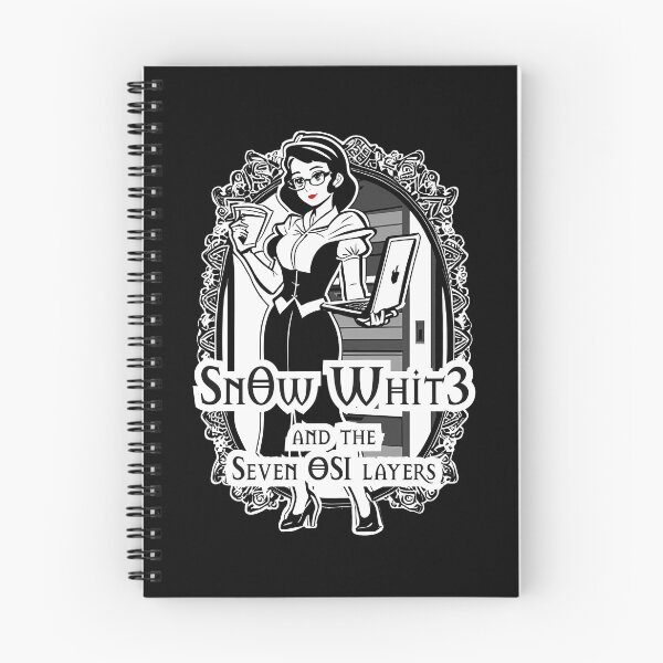Item preview, "Sn0w Whit3 and the Seven OSI Layers" - Funny Snow White IT Admin Laptop Sticker designed and sold by TuxIdeas.
