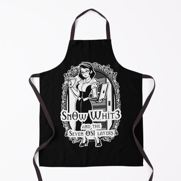 Item preview, "Sn0w Whit3 and the Seven OSI Layers" - Funny Snow White IT Admin Laptop Sticker designed and sold by TuxIdeas.