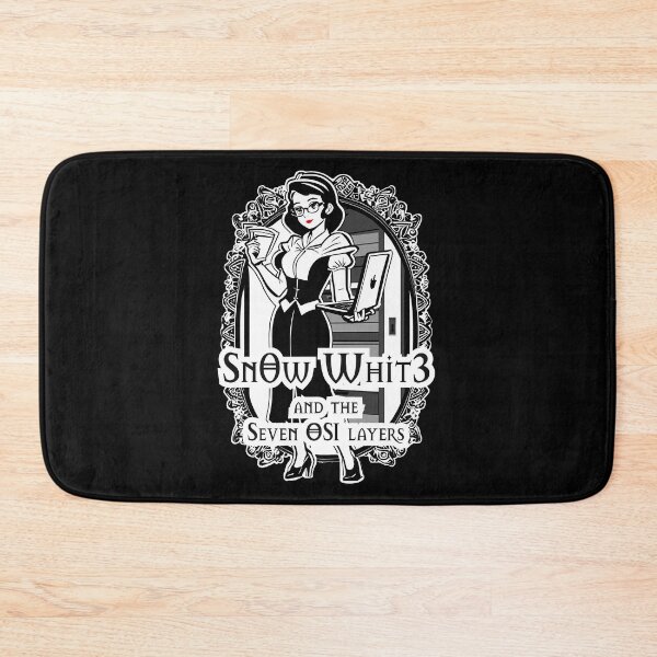 Item preview, "Sn0w Whit3 and the Seven OSI Layers" - Funny Snow White IT Admin Laptop Sticker designed and sold by TuxIdeas.
