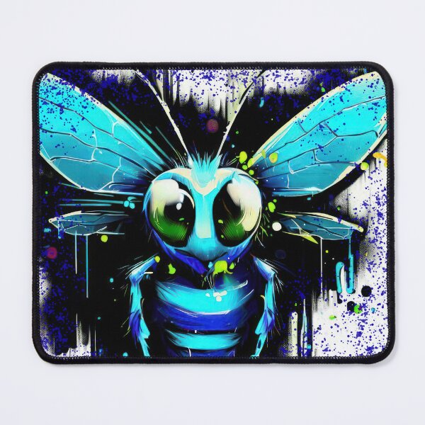 Item preview, Beautiful Blue Bee - Street Art  designed and sold by Studio-g.