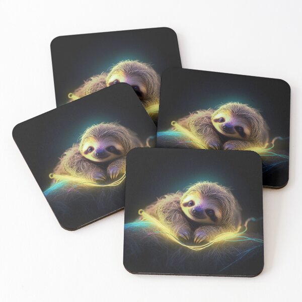 Item preview, Neon Sloth Masterpiece | AI Generated Artwork designed and sold by Dissent By Design.