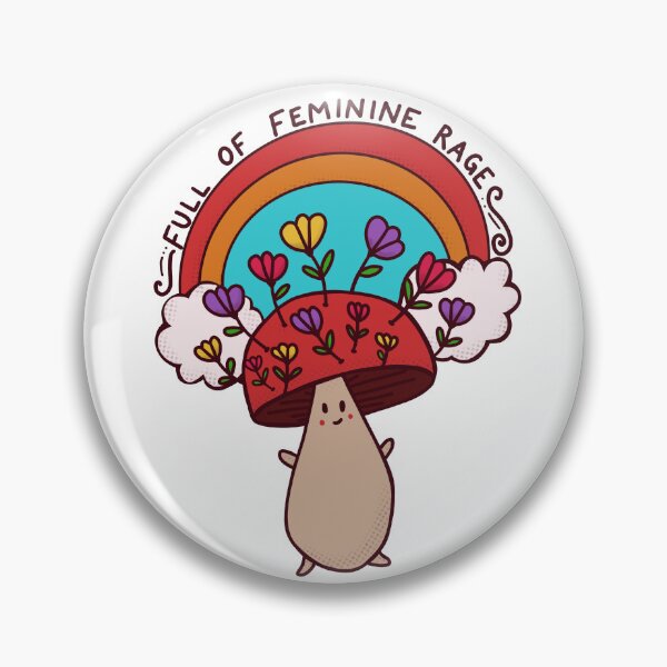 Item preview, Full of Feminine Rage Rainbow Mushroom designed and sold by Stephanie McRae.