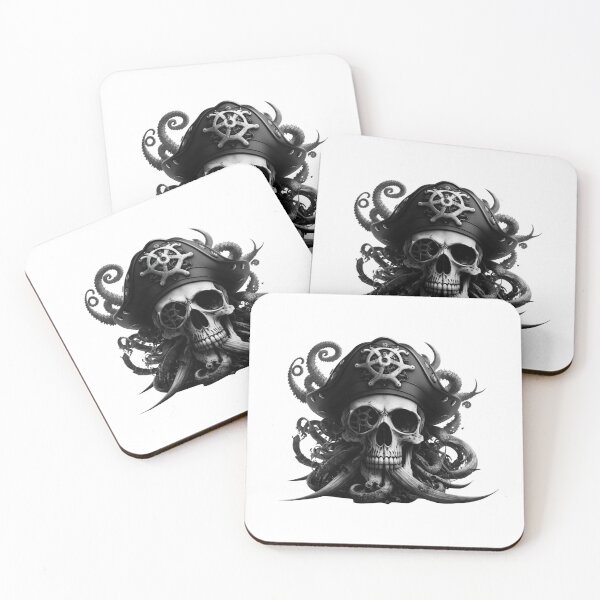 Item preview, SKULL BEARD DARK PIRATE HAT SHIP OCEAN SEA CARIBEAN OCTOPUS designed and sold by ogirdorgraphics.