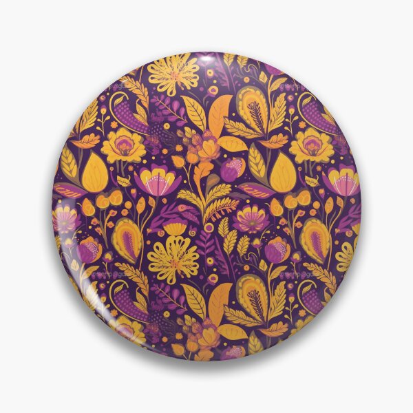 Item preview, Purple and Yellow Flower Floral  designed and sold by VintageFlorals.
