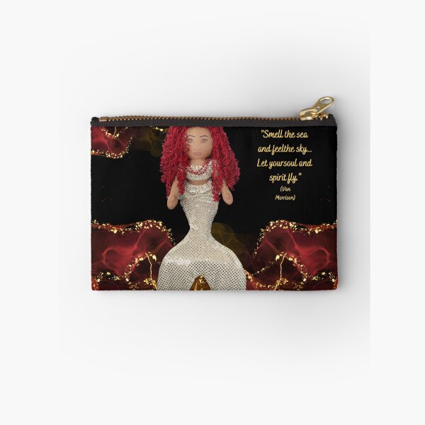 Item preview, Mermaid Mariel, Burgundy and Gold designed and sold by Blaqworldollart.