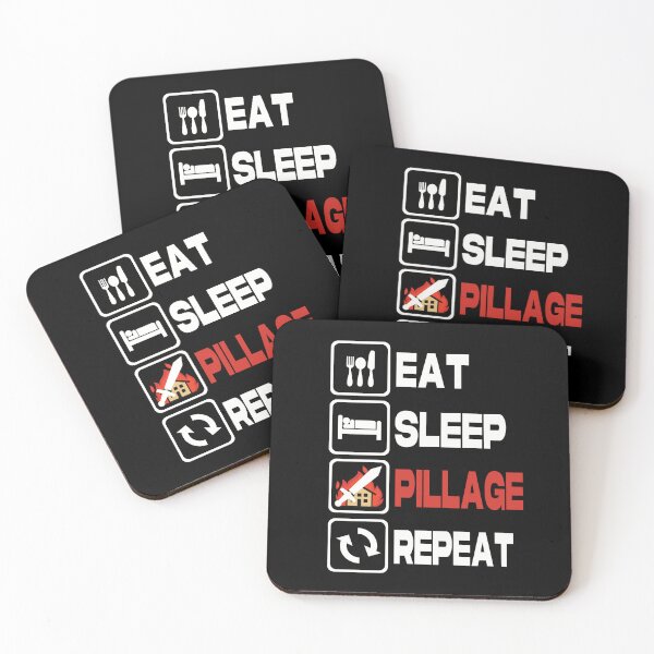 Item preview, Eat Sleep PILLAGE Repeat designed and sold by Roseyteedesigns.