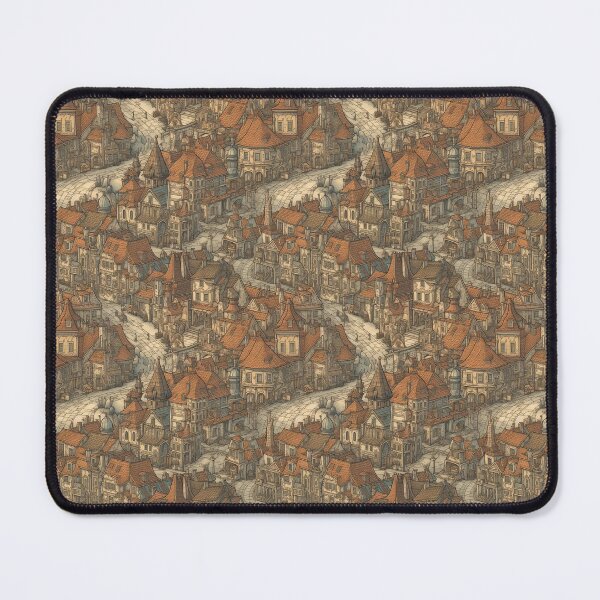 Item preview, Medieval Cityscape designed and sold by TheNoveauNeedle.
