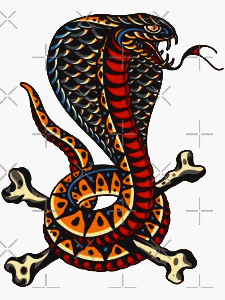 Traditional Tattoo Snake Head Poster by Tim Webster - Pixels