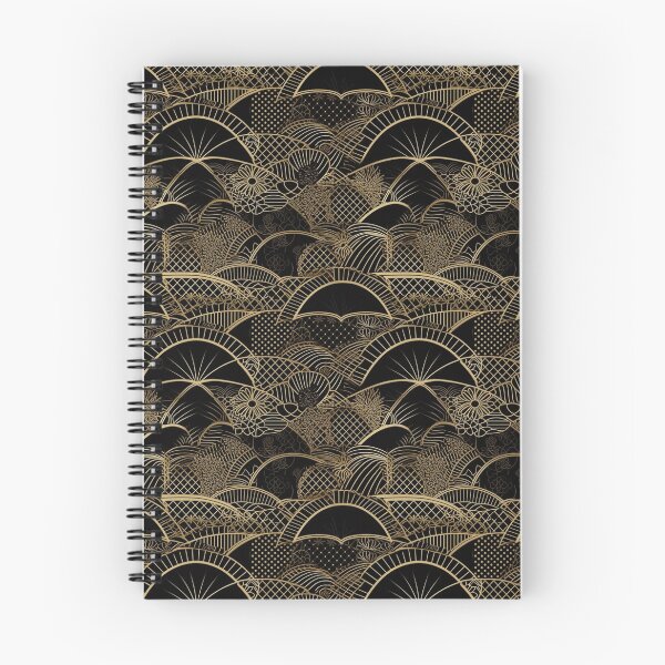 Item preview, Black and Gold Japanese Traditional Wagara Inspired Pattern  designed and sold by StudioTokyo.